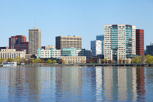 Cambridge, Massachusetts Cambridge skyline along the banks of the Charles River cambridge massachusetts stock pictures, royalty-free photos & images