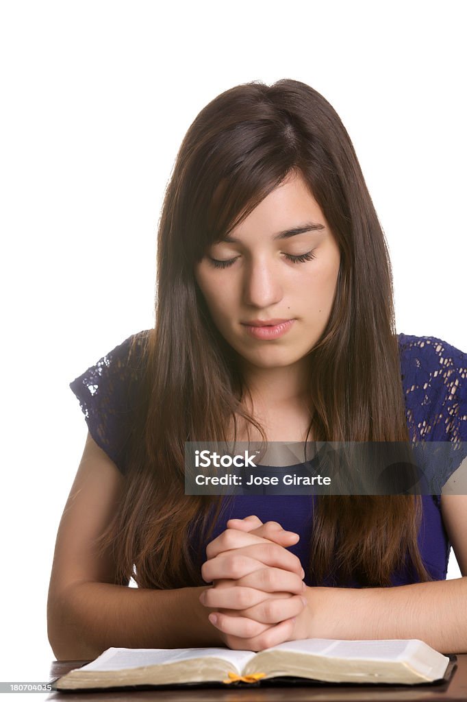 Wise la prière - Photo de Adolescence libre de droits
