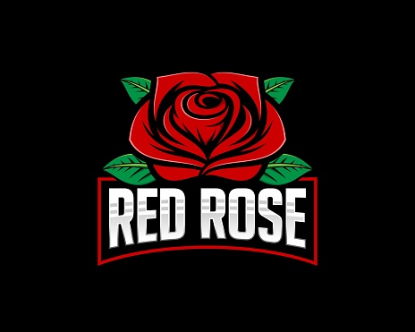Red Rose vector illustration logo