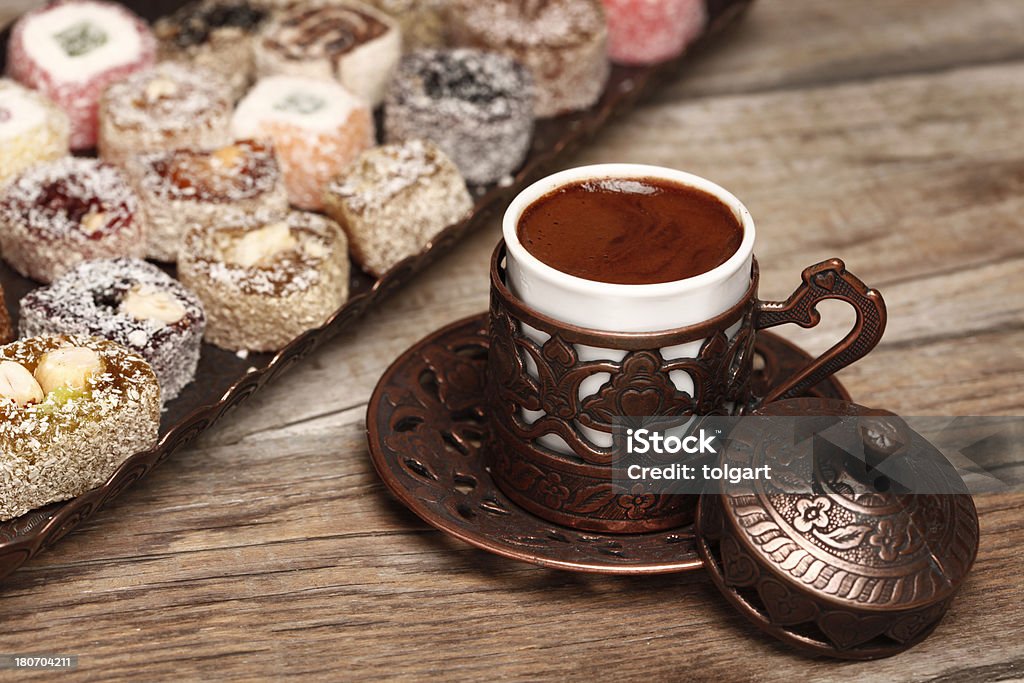 Caffè turco e deliziare - Foto stock royalty-free di Loukoum