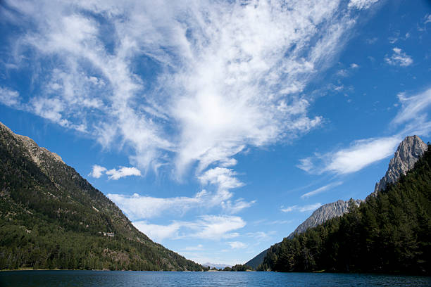 горное озеро - hoirzontal стоковые фото и изображения