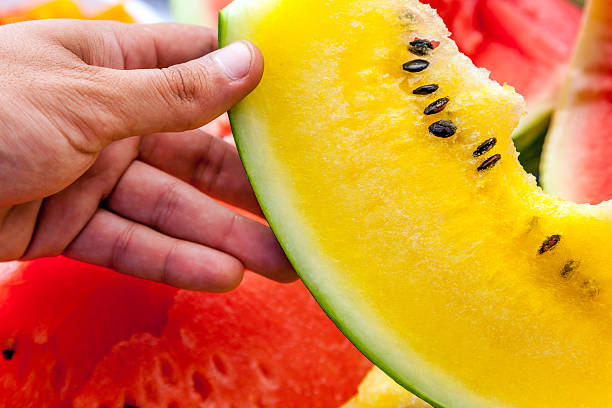 juicy melancia - watermelon summer melon portion imagens e fotografias de stock
