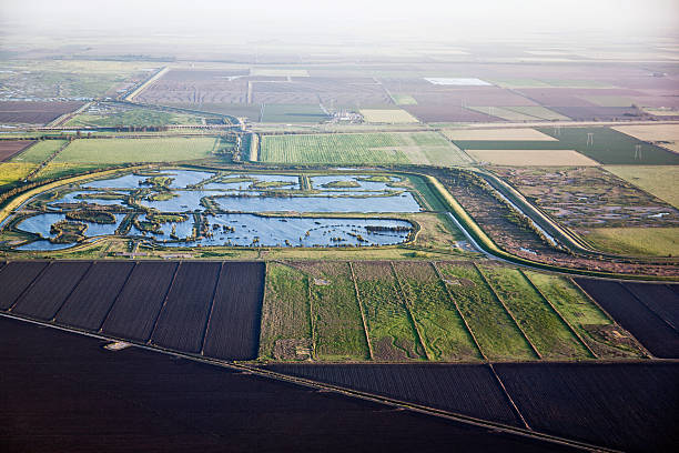 istock aerial view of the Sacramento valley fields in California 180704607
