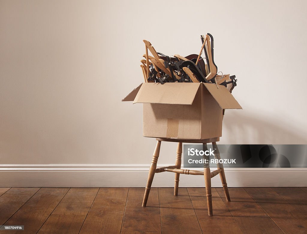 상자 옷걸이 의자에 - 로열티 프리 가정의 방 스톡 사진