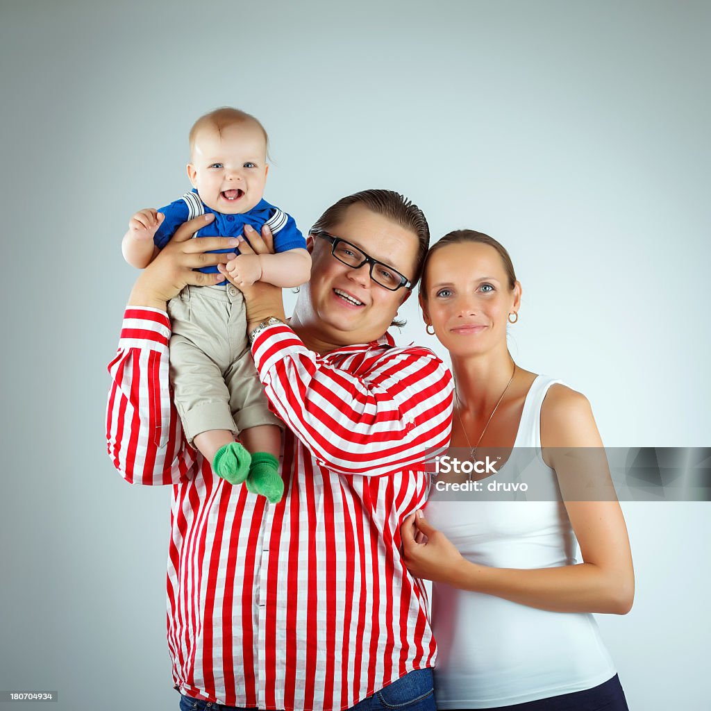 Famiglia felice di tre - Foto stock royalty-free di 6-11 Mesi