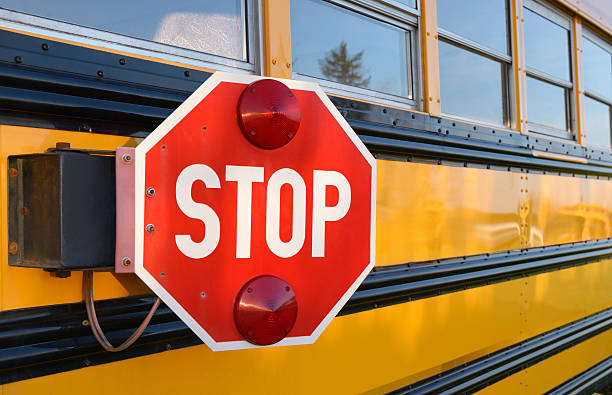 istock Stop sign on side of school bus 180704953