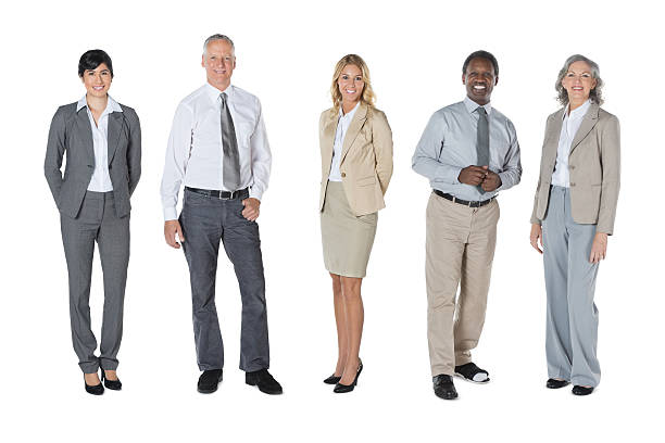 istock Diverse group of professional business people in line; studio shot 180705171