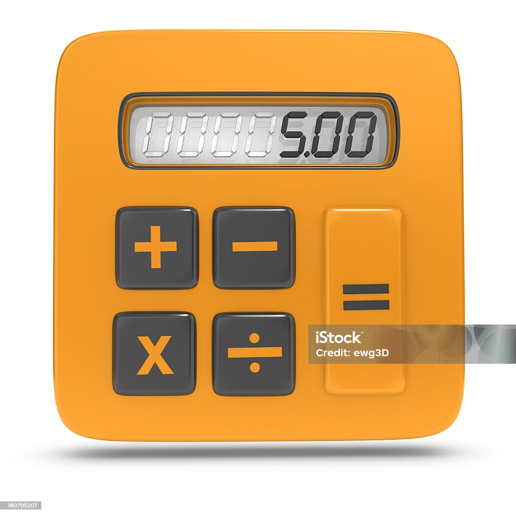 Ícone Calculadora no o quadrado - Royalty-free Amarelo Foto de stock