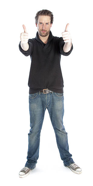 istock Attractive man wearing casual clothes isolated on a white background 180705328