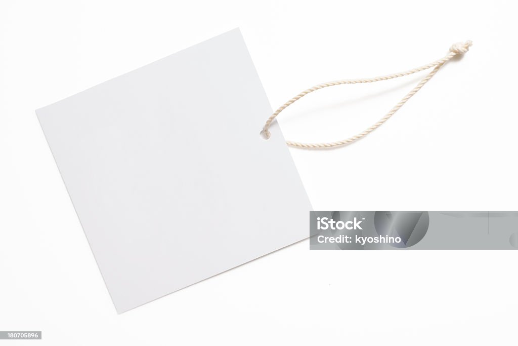 絶縁ショットの空白価格のタグを白背景 - ミニメッセージカードのロイヤリティフリーストックフォト
