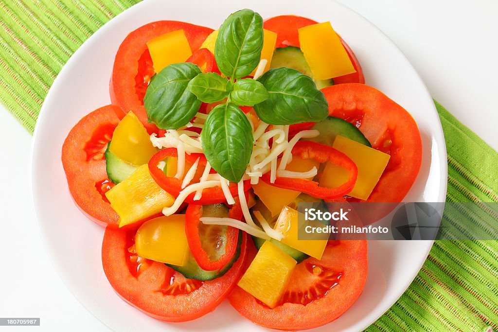 Gemüsesalat Salat - Lizenzfrei Basilikum Stock-Foto