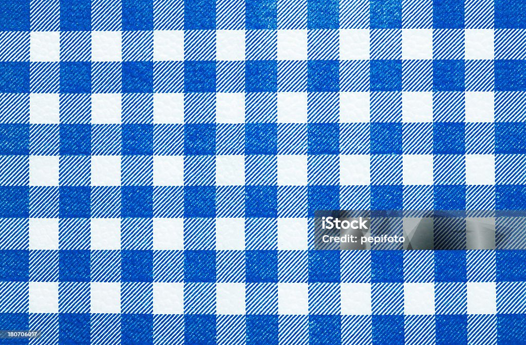 Textura de tecido xadrez toalha de mesa - Foto de stock de Azul royalty-free