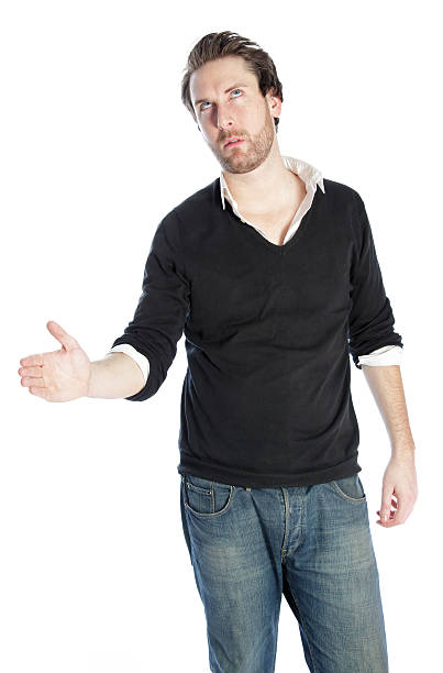 istock Attractive man wearing casual clothes isolated on a white background 180706553