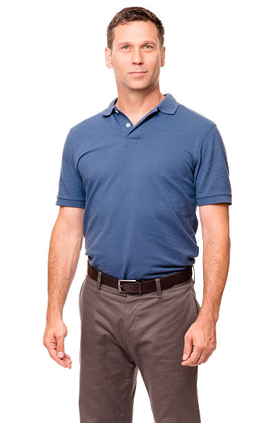 istock Casual Dressed Man Hands at Sides Isolated on White Background 180706677