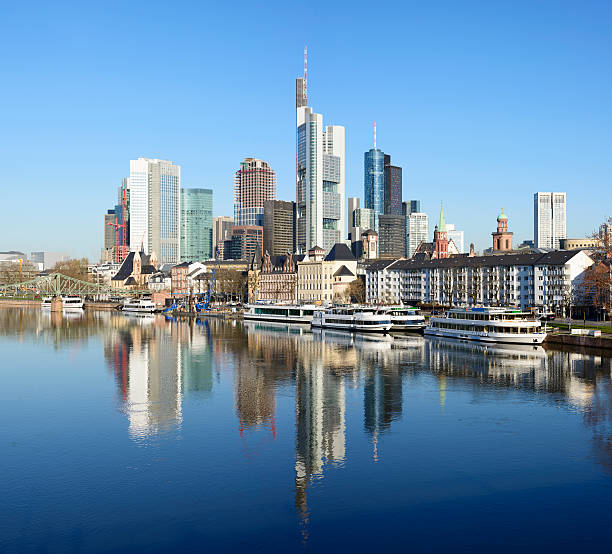 istock Frankfurt City Skyline and Main River in Germany 180706967