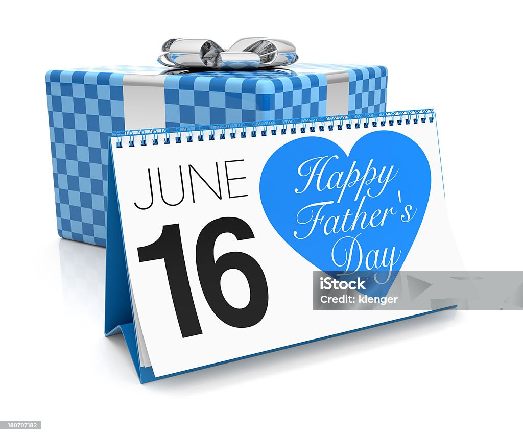 Día del padre feliz calendario - Foto de stock de Azul libre de derechos