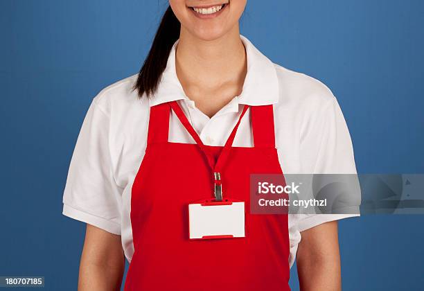 Sell Owner Standing Front Of Camera Stock Photo - Download Image Now - Business, Greeting Card, ID Card