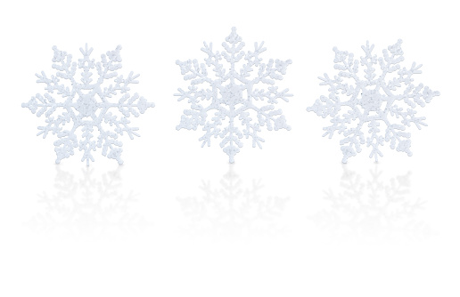 Christmas snowflakes decoration isolated on white background