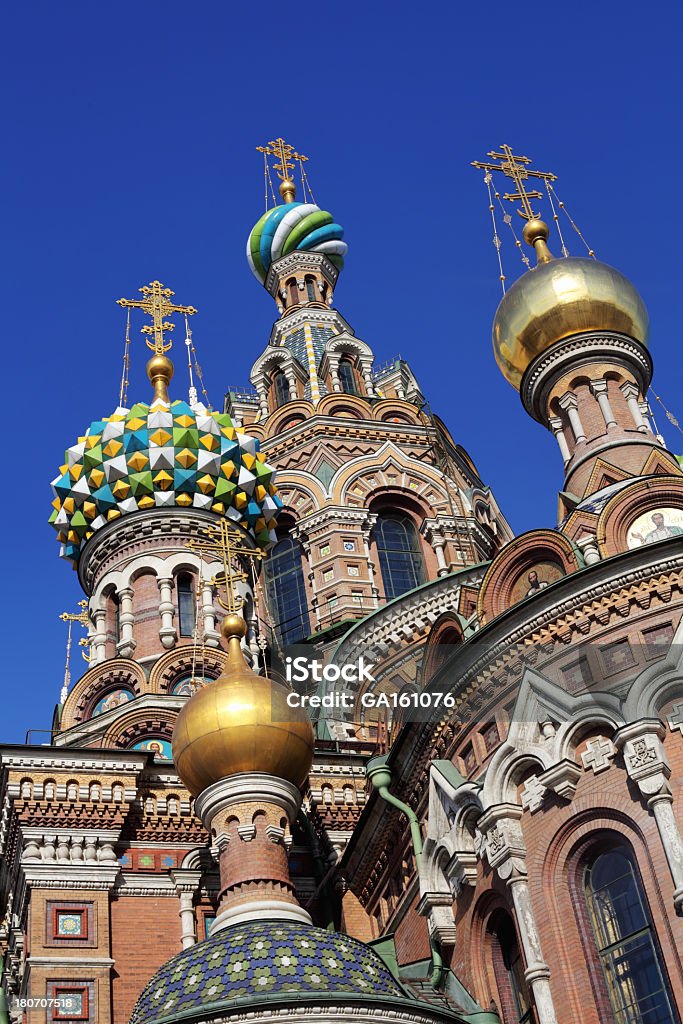 Golden Flanken der orthodoxen Kathedrale in St. Petersburg - Lizenzfrei Architektur Stock-Foto