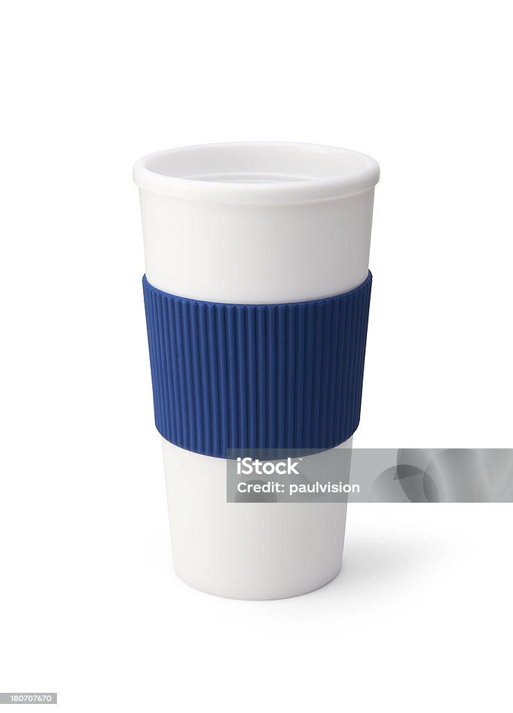 Caneca de café de Plástico - Royalty-free Azul Foto de stock