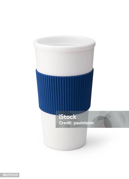 Caneca De Café De Plástico - Fotografias de stock e mais imagens de Azul - Azul, Bebida, Branco