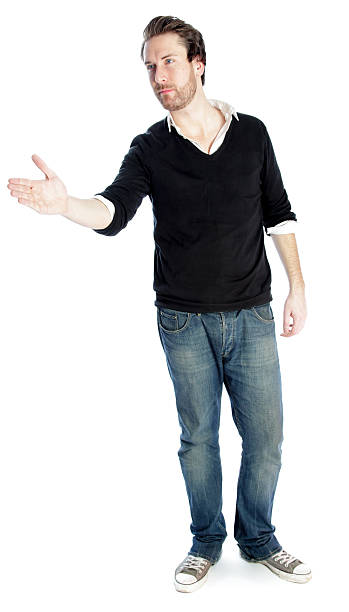 istock Attractive man wearing casual clothes isolated on a white background 180707931