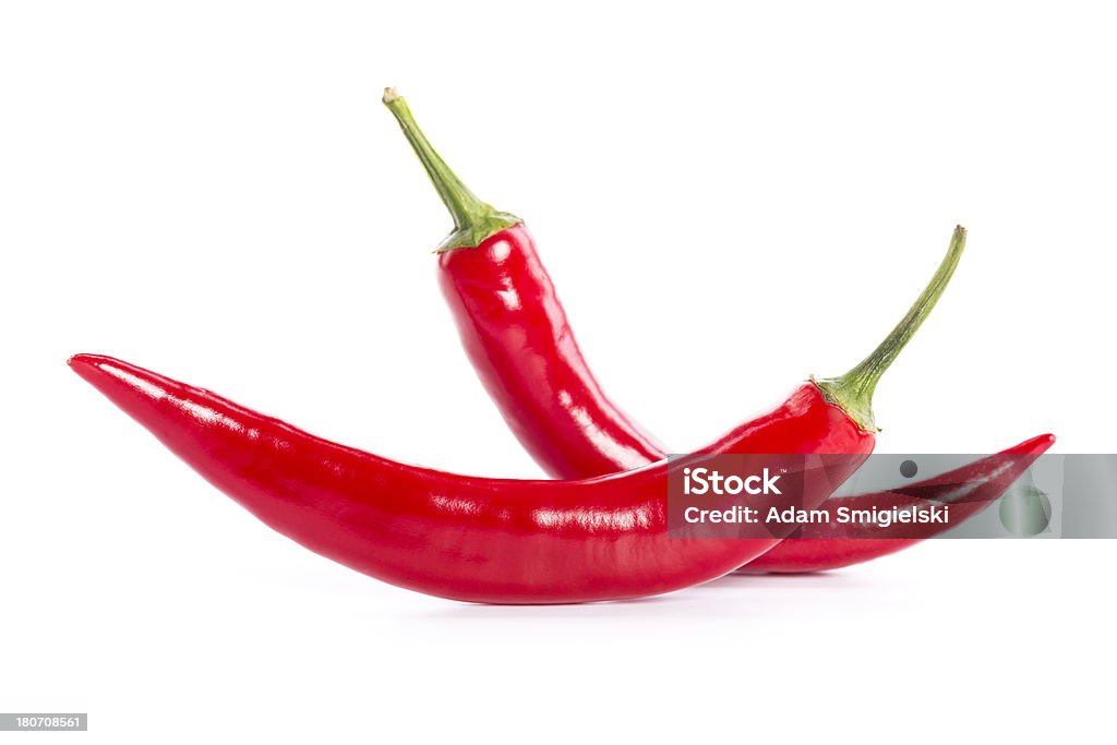Czerwony chili peppers - Zbiór zdjęć royalty-free (Bez ludzi)