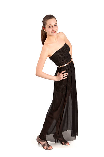 istock Young woman in evening gown 180708584