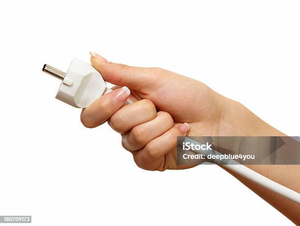 European Plug And Outlet On White Stock Photo - Download Image Now - Adult, Assistance, Bonding