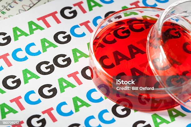 Sequenziamento Del Dna - Fotografie stock e altre immagini di Screening genetico - Screening genetico, Analizzare, Bicchiere