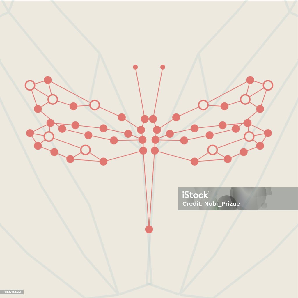 Ретро-стиль, dragonfly иллюст�рация - Векторная графика Разнокрылые стрекозы роялти-фри
