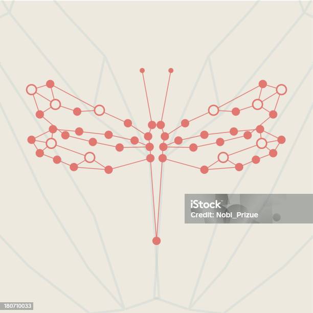 Ретростиль Dragonfly Иллюстрация — стоковая векторная графика и другие изображения на тему Разнокрылые стрекозы - Разнокрылые стрекозы, Технология, Абстрактный