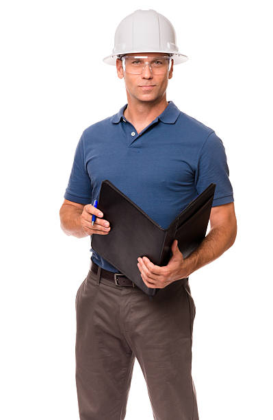 istock Casual Dressed Contractor Architect Isolated on White Background 180710258