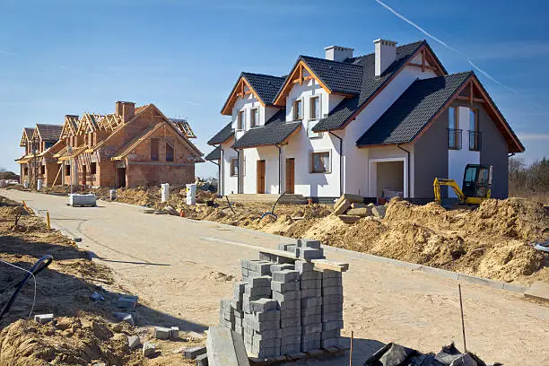 Photo of Semi-detached houses under construction