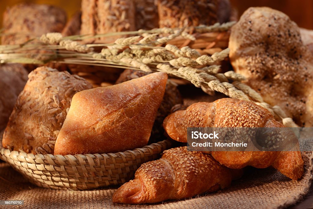 Variedade de pão orgânico criossants - Royalty-free Abundância Foto de stock