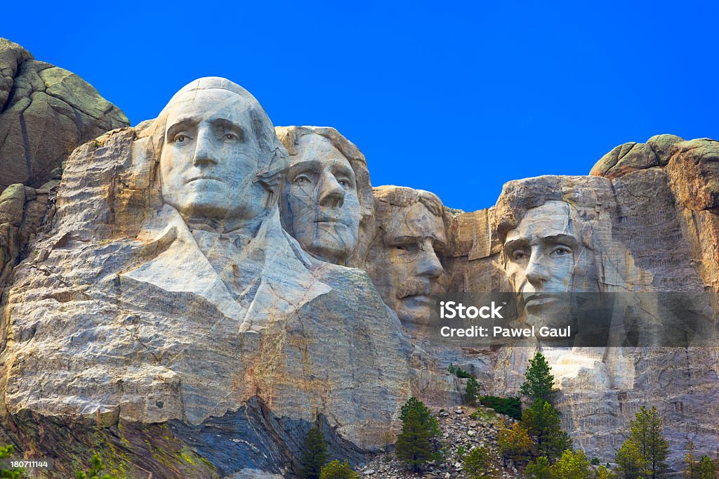 Pomnik narodowy Mount Rushmore - Zbiór zdjęć royalty-free (Abraham Lincoln)