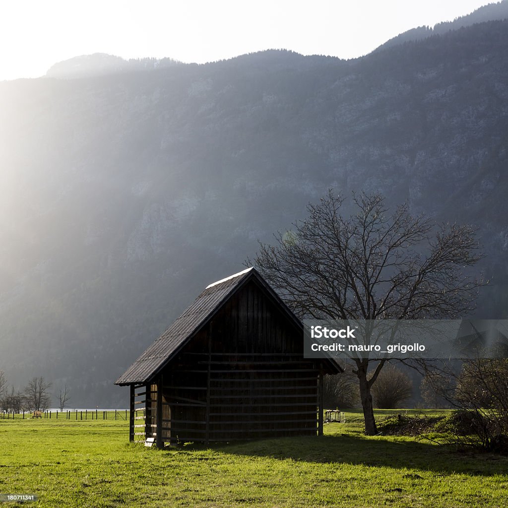 Dom w górach - Zbiór zdjęć royalty-free (Alpy)