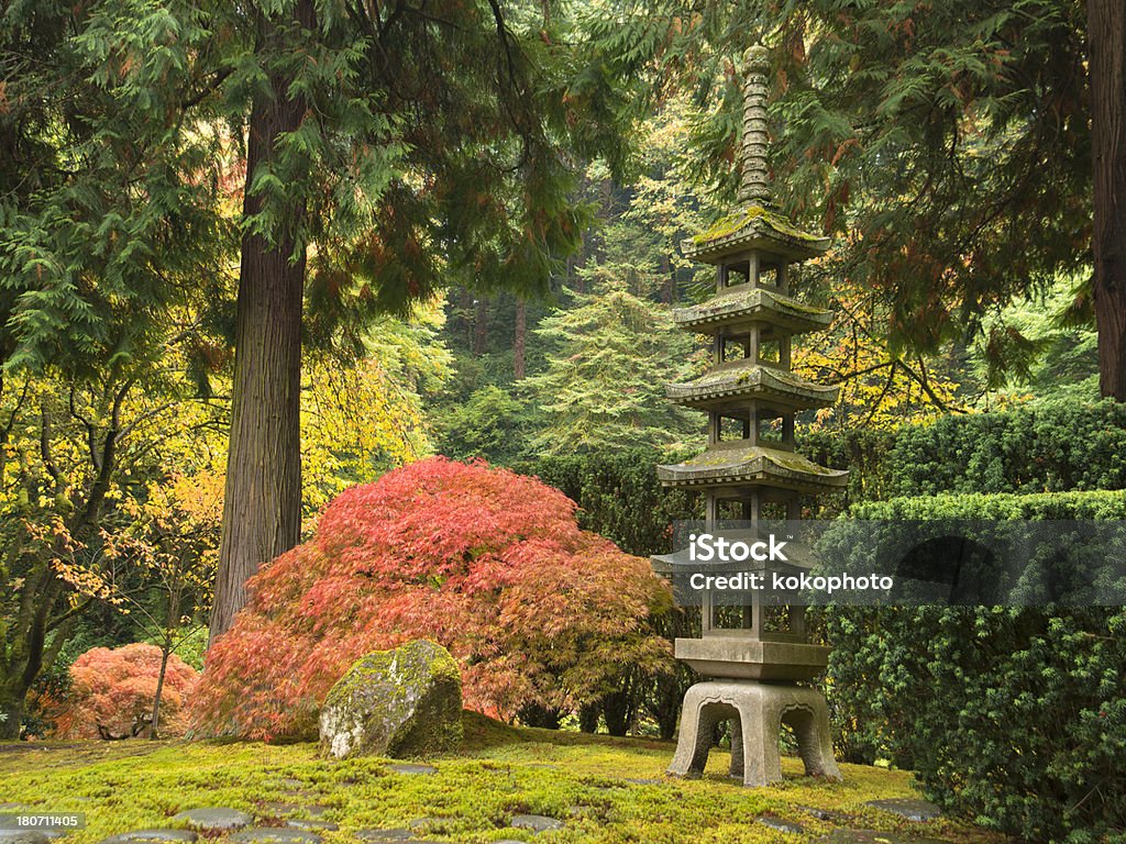 Jardín japonés - Foto de stock de Jardín japonés libre de derechos