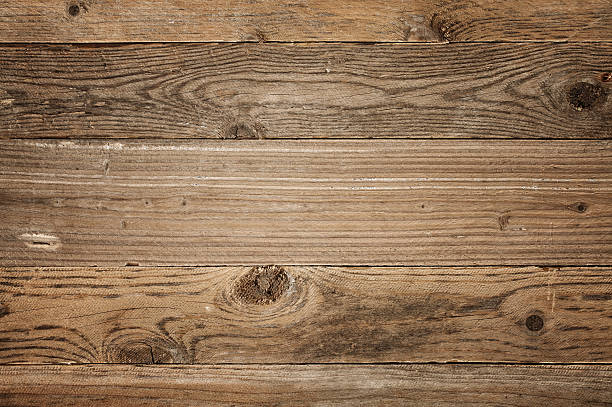 istock Overhead view of old light brown wooden table 180711563