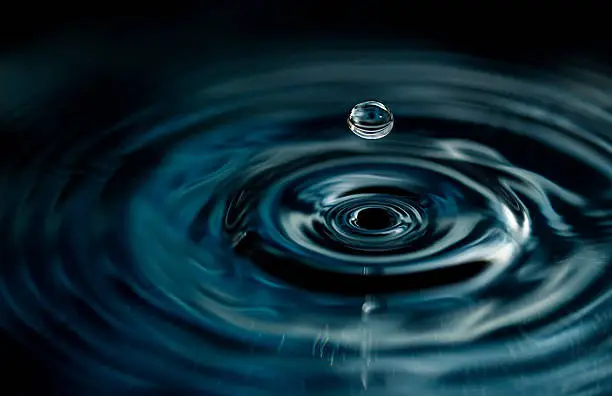 Photo of Abstract water drop background with ripples