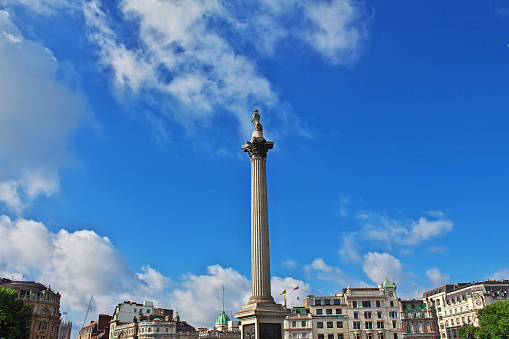 Trafalgar square in London city, England