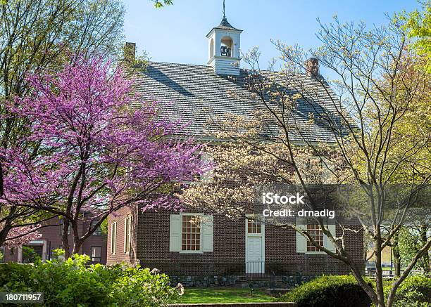 Tribunal Casa Colonial Em York Pensilvânia - Fotografias de stock e mais imagens de Pensilvânia - Pensilvânia, York - Pensilvânia, Arbusto