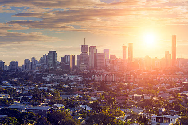 Brisbane City Sunset stock photo