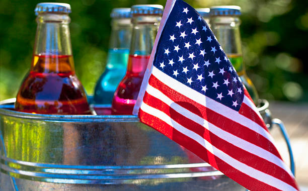 istock July 4'th Pop and American flags. 180712506