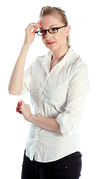 istock Attractive blond girl isolated on a white background 180713033