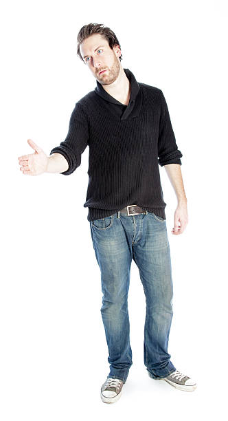 istock Attractive man wearing casual clothes isolated on a white background 180713183