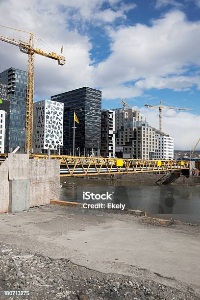 새로운 스카이라인 오슬로 건설 산업에 대한 스톡 사진 및 기타 이미지 - 건설 산업, 0명, 건물 외관