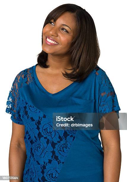 Happy Young Woman Daydreaming Stock Photo - Download Image Now - 20-24 Years, 20-29 Years, 25-29 Years