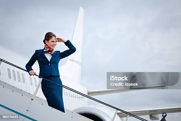 Before The Flight Stock Photo - Download Image Now - Air Stewardess, Cabin Crew, 20-24 Years