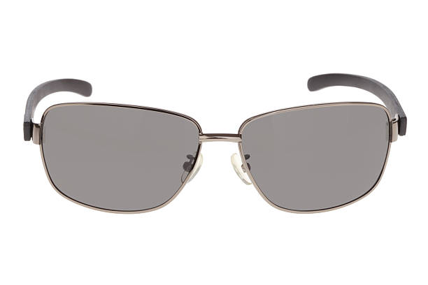 istock Gray sunglasses isolated on white 180714227